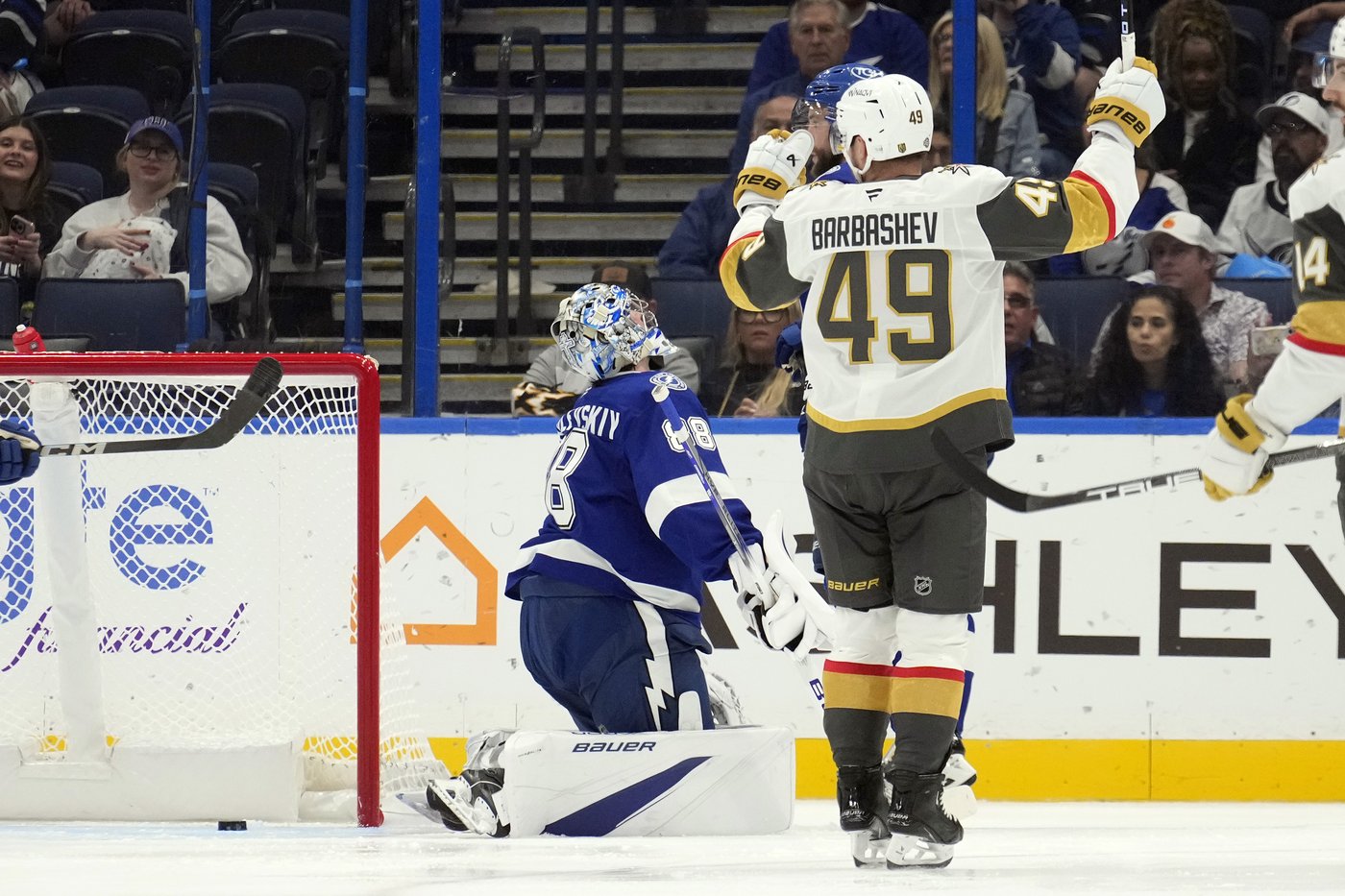 Kucherov scores with 55 seconds to play as Lightning rally for 4-3 win over Golden Knights | iNFOnews.ca