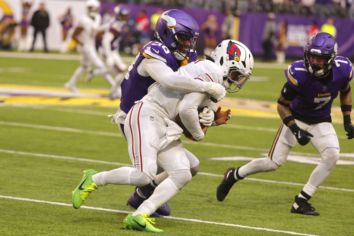 Vikings defense has had a big boost this season from the indefatigable Jonathan Greenard | iNFOnews.ca Vikings defense has had a big boost this season from the indefatigable Jonathan Greenard | iNFOnews.ca
