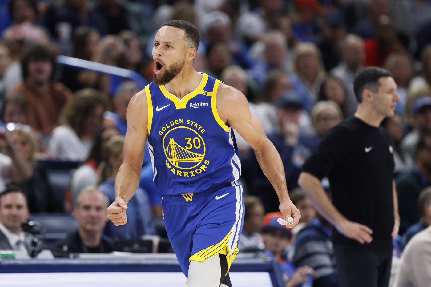 Curry scores 36, OKC loses Holmgren to hip injury in Warriors' 127-116 win over Thunder | iNFOnews.ca
