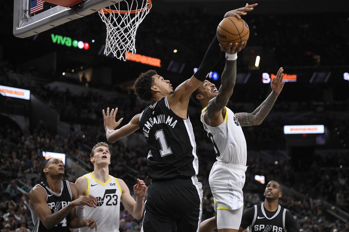 Jazz fend off Spurs 111-110 despite 24 points, 16 rebounds and 7 blocks from Wembanyama | iNFOnews.ca