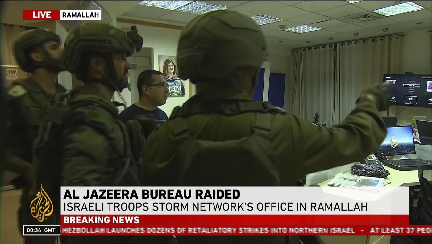 Israel raids and shuts down Al Jazeera's bureau in Ramallah in the West Bank | iNFOnews.ca Israel raids and shuts down Al Jazeera's bureau in Ramallah in the West Bank | iNFOnews.ca