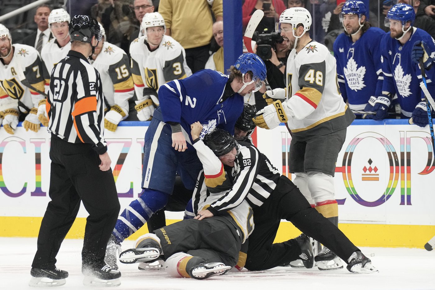 Maple Leafs defeat Vegas Golden Knights but lose Matthew Knies in the process | iNFOnews.ca