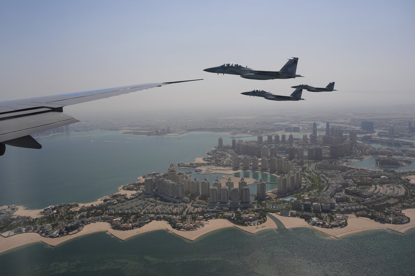 Trump's Qatar trip is off to a flying start as Air Force One gets another fighter jet escort | iNFOnews.ca Trump's Qatar trip is off to a flying start as Air Force One gets another fighter jet escort | iNFOnews.ca