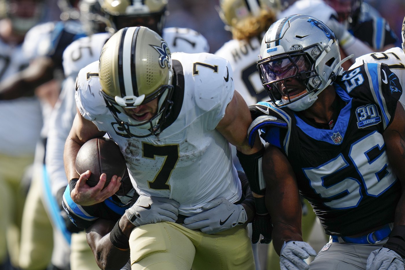 Chuba Hubbard runs for 2 TDs, Young leads winning drive as Panthers beat Saints 23-22 | iNFOnews.ca Chuba Hubbard runs for 2 TDs, Young leads winning drive as Panthers beat Saints 23-22 | iNFOnews.ca
