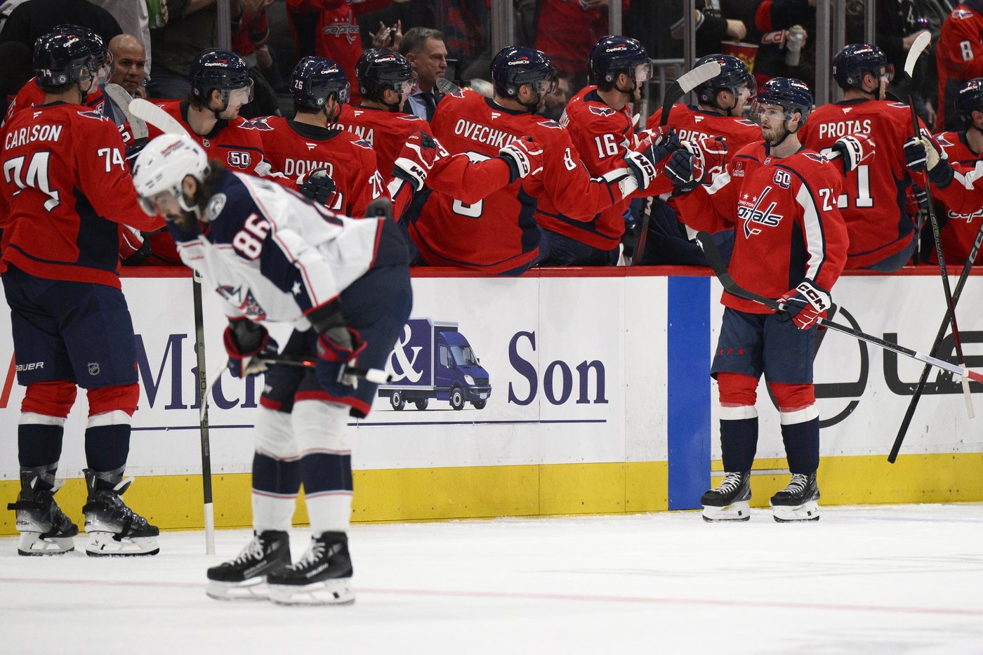 McMichael, Ovechkin power surging Capitals past Blue Jackets 7-2 | iNFOnews.ca