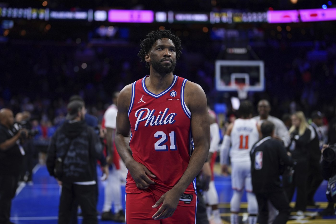Joel Embiid sluggish, leaves room for improvement in 13-point season debut for 76ers | iNFOnews.ca Joel Embiid sluggish, leaves room for improvement in 13-point season debut for 76ers | iNFOnews.ca