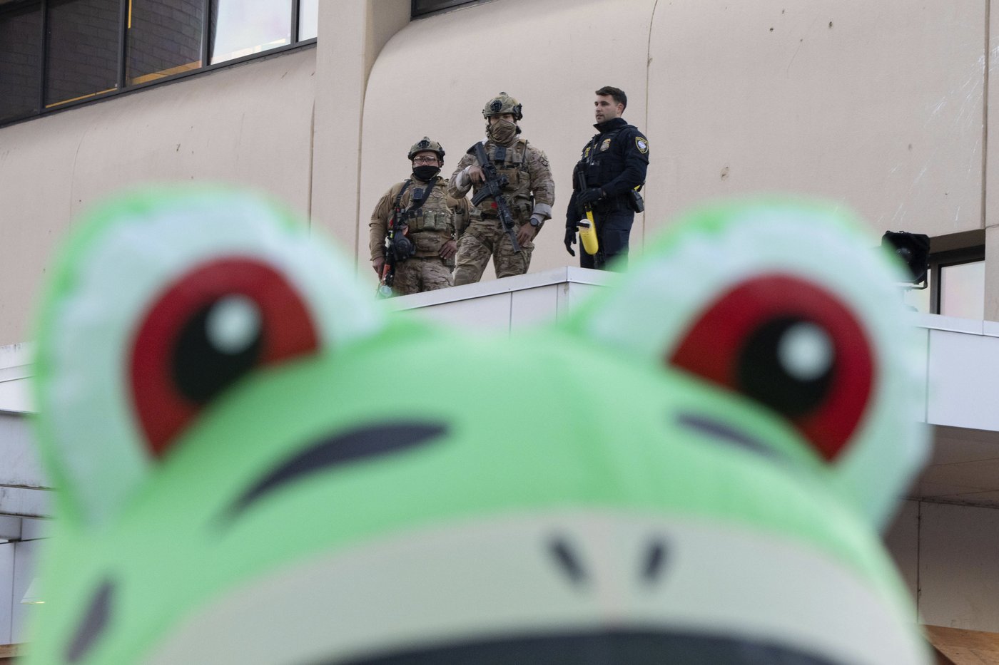 How inflatable costumes ballooned at anti-Trump rallies due to a Portland protester's frog outfit | iNFOnews.ca