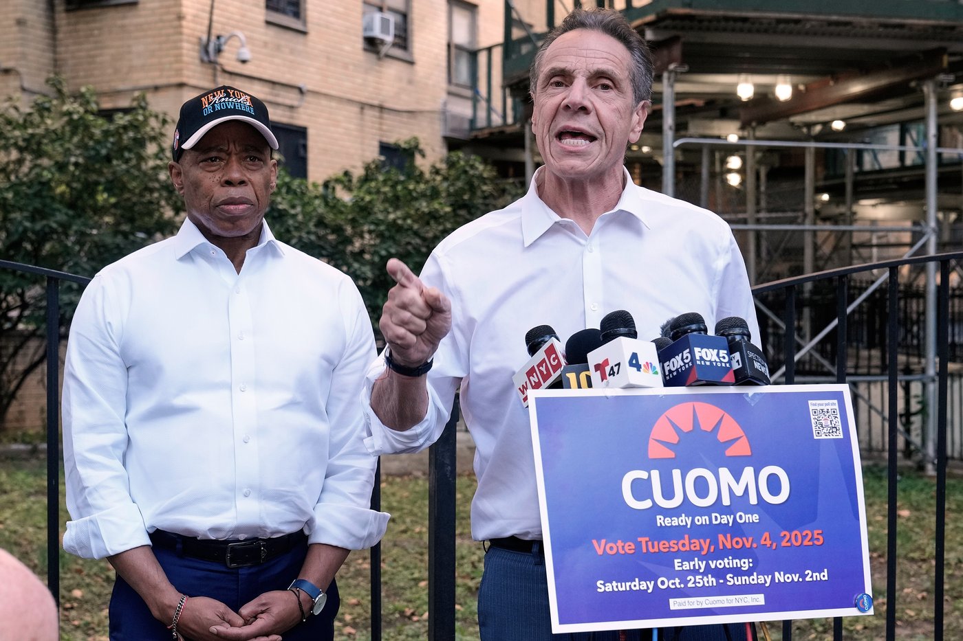 Eric Adams endorses once bitter rival Andrew Cuomo in New York City's mayoral race | iNFOnews.ca