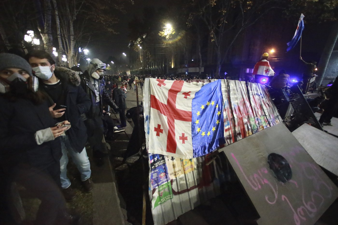 Protesters gather for third night of demonstrations after Georgia announces suspension of EU talks | iNFOnews.ca