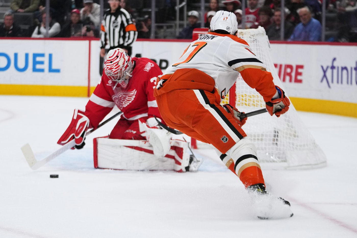 Alex DeBrincat scores twice, Red Wings beat Ducks 6-3 to end 3-game slide | iNFOnews.ca