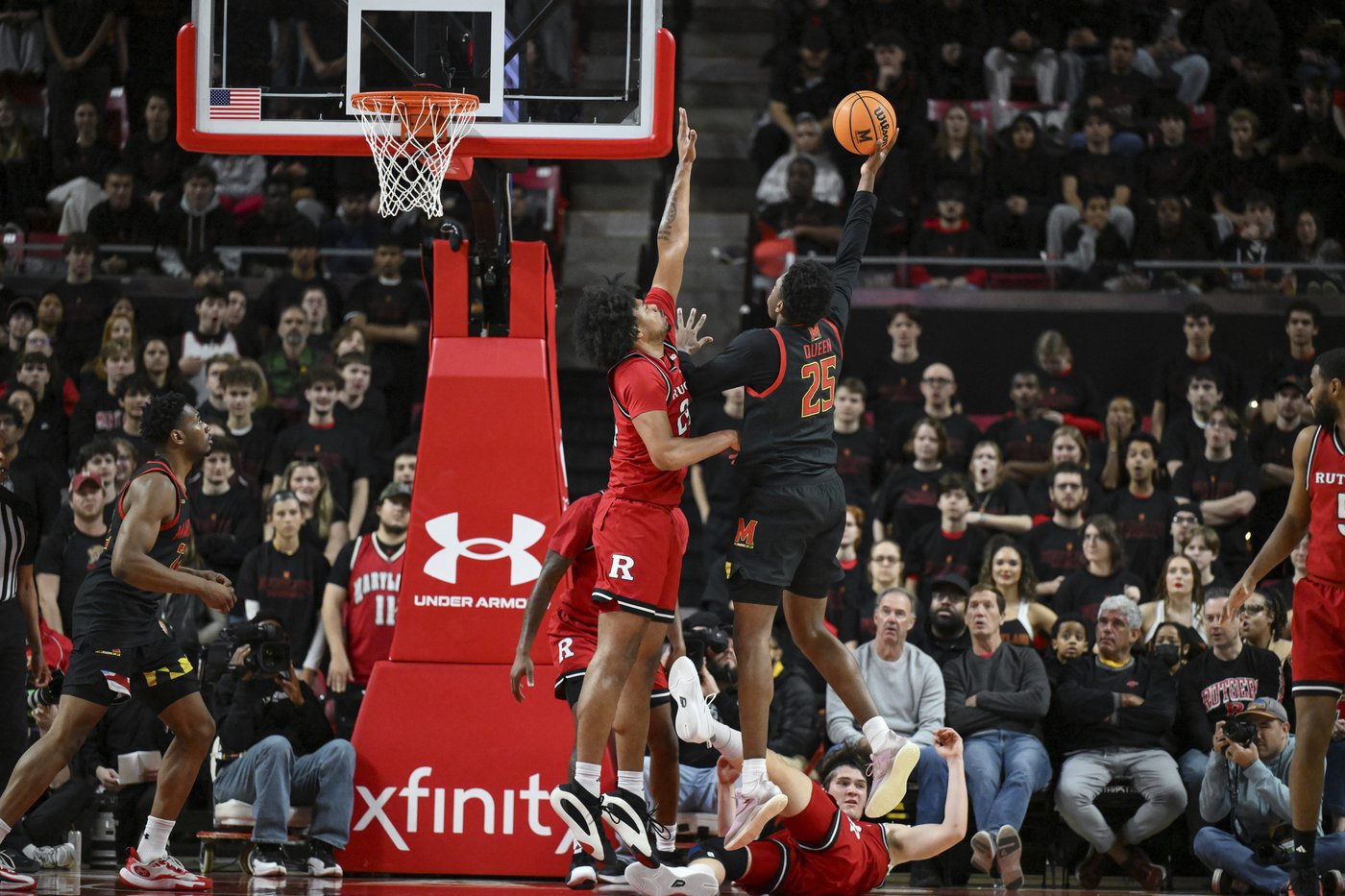 Queen has 29 points and 15 rebounds as No. 18 Maryland turns back Rutgers 90-81 | iNFOnews.ca Queen has 29 points and 15 rebounds as No. 18 Maryland turns back Rutgers 90-81 | iNFOnews.ca