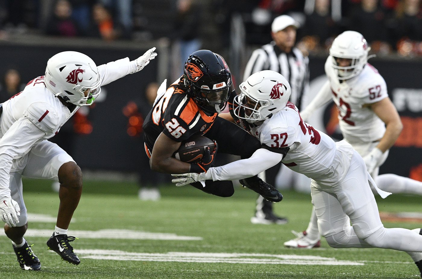 Oregon St. claims Pac-12 'title' and snaps a 5-game skid with 41-38 win over No. 25 Washington St. | iNFOnews.ca Oregon St. claims Pac-12 'title' and snaps a 5-game skid with 41-38 win over No. 25 Washington St. | iNFOnews.ca
