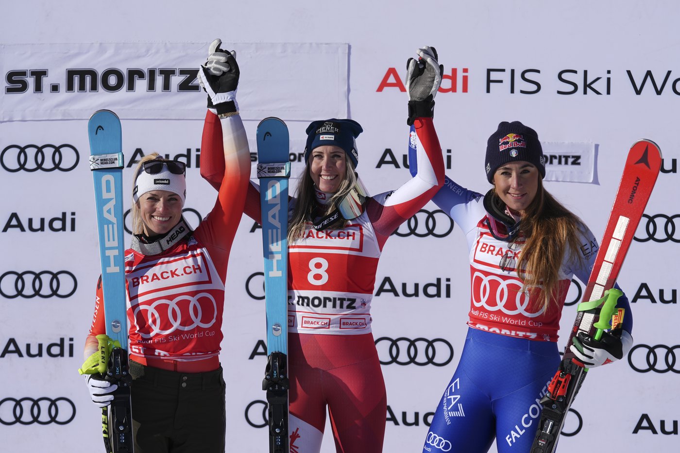 Huetter silences Swiss crowd when she finishes ahead of Gut-Behrami to win super-G in St. Moritz | iNFOnews.ca Huetter silences Swiss crowd when she finishes ahead of Gut-Behrami to win super-G in St. Moritz | iNFOnews.ca