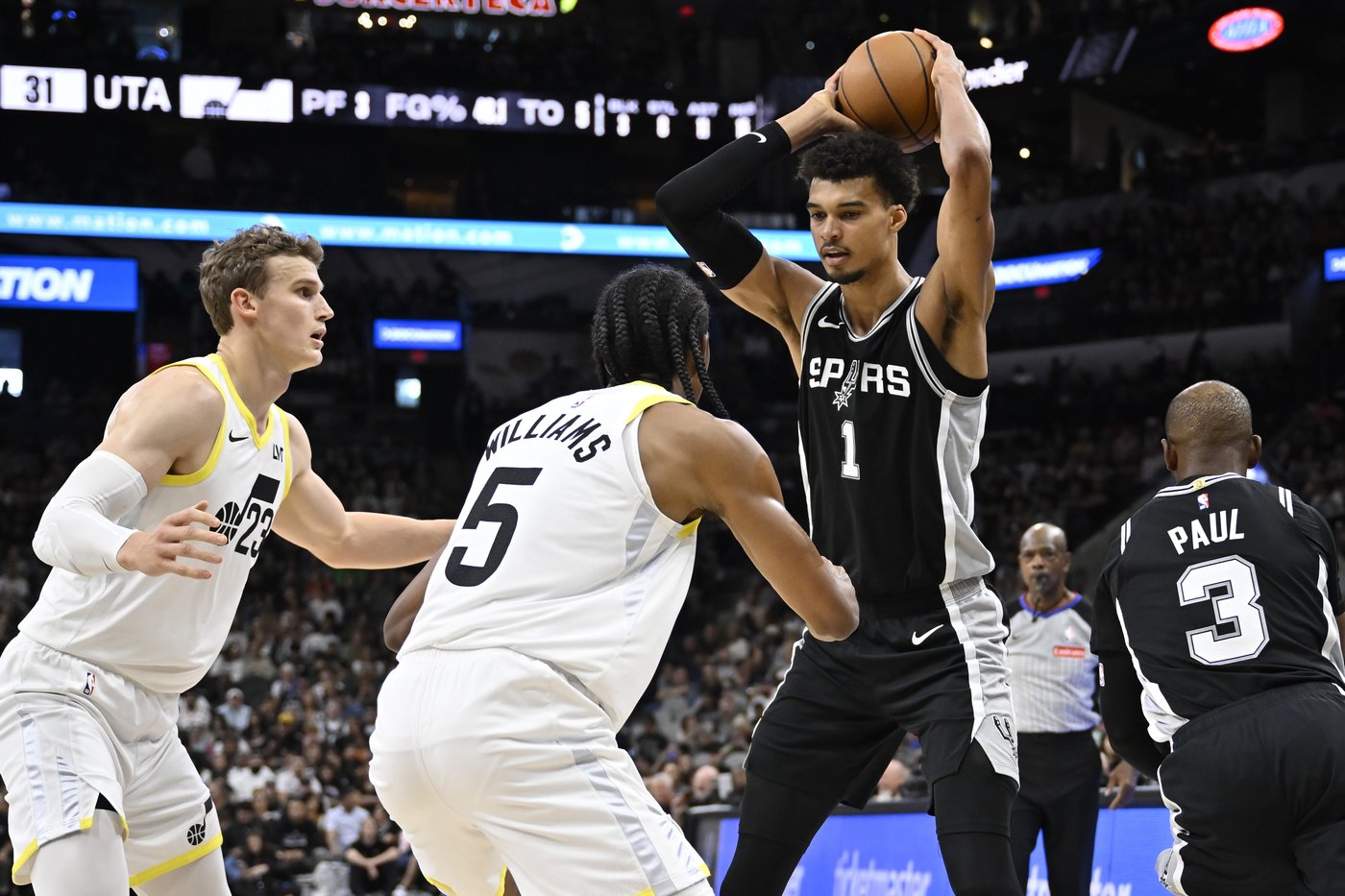 Jazz fend off Spurs 111-110 despite 24 points, 16 rebounds and 7 blocks from Wembanyama | iNFOnews.ca