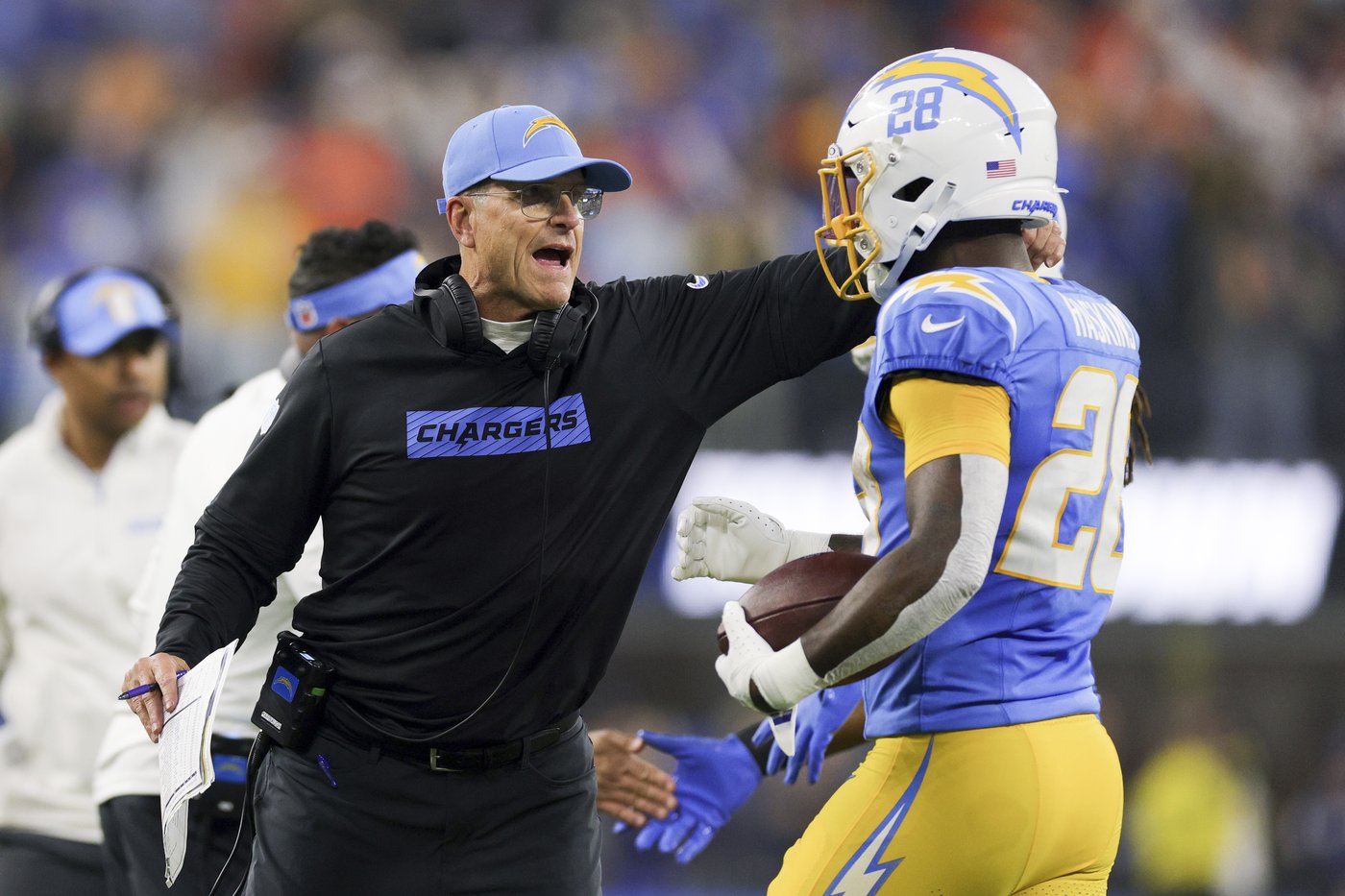 From stories to work shirts, how Jim Harbaugh's approach has turned around the Los Angeles Chargers | iNFOnews.ca
