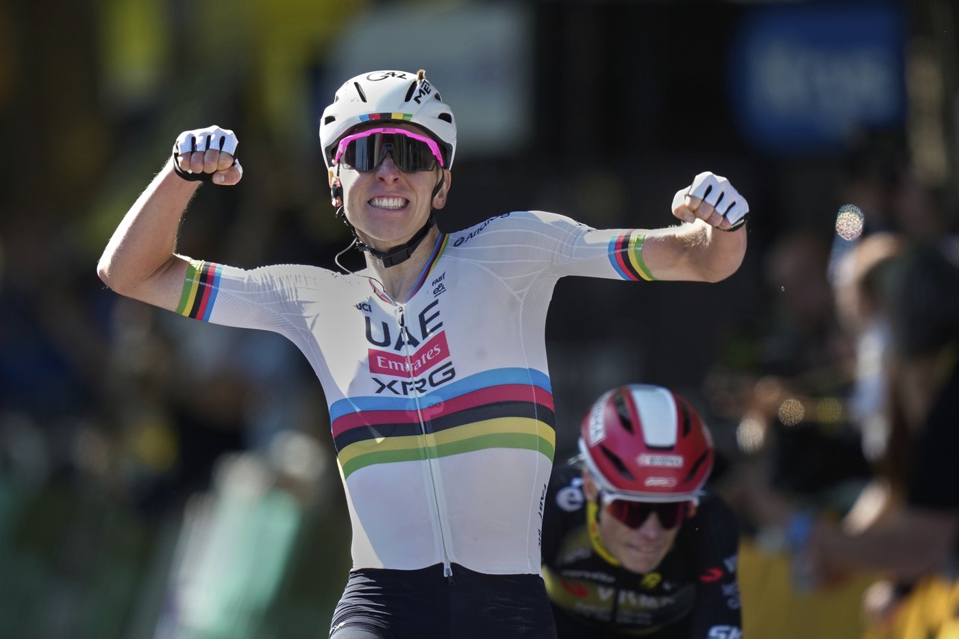 Pogačar claims 100th career win, beating Van der Poel in sprint on stage 4 of Tour de France | iNFOnews.ca