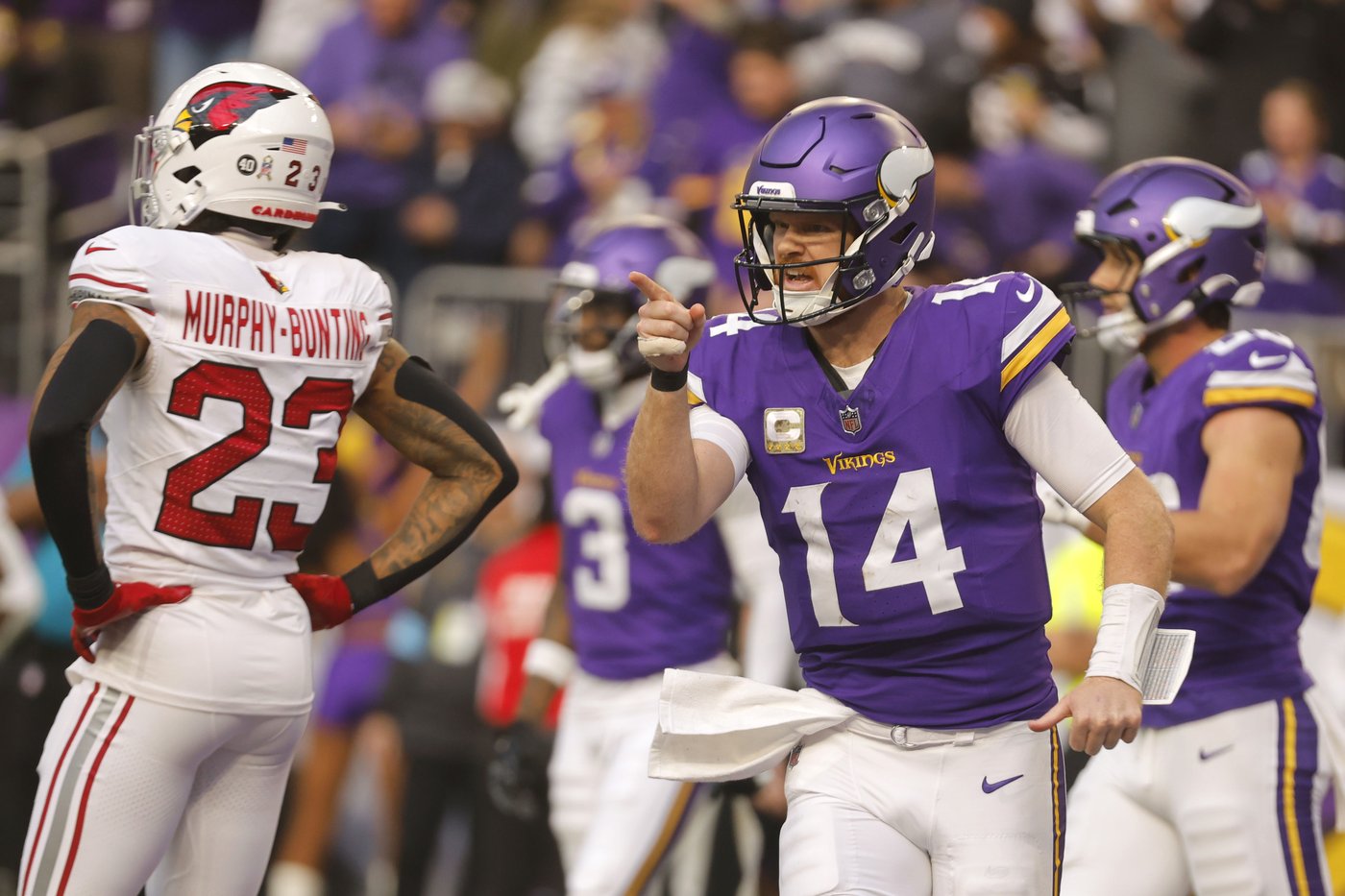 Vikings win 5th straight, rallying past Cardinals 23-22 on Sam Darnold's TD pass with 1:13 left | iNFOnews.ca Vikings win 5th straight, rallying past Cardinals 23-22 on Sam Darnold's TD pass with 1:13 left | iNFOnews.ca
