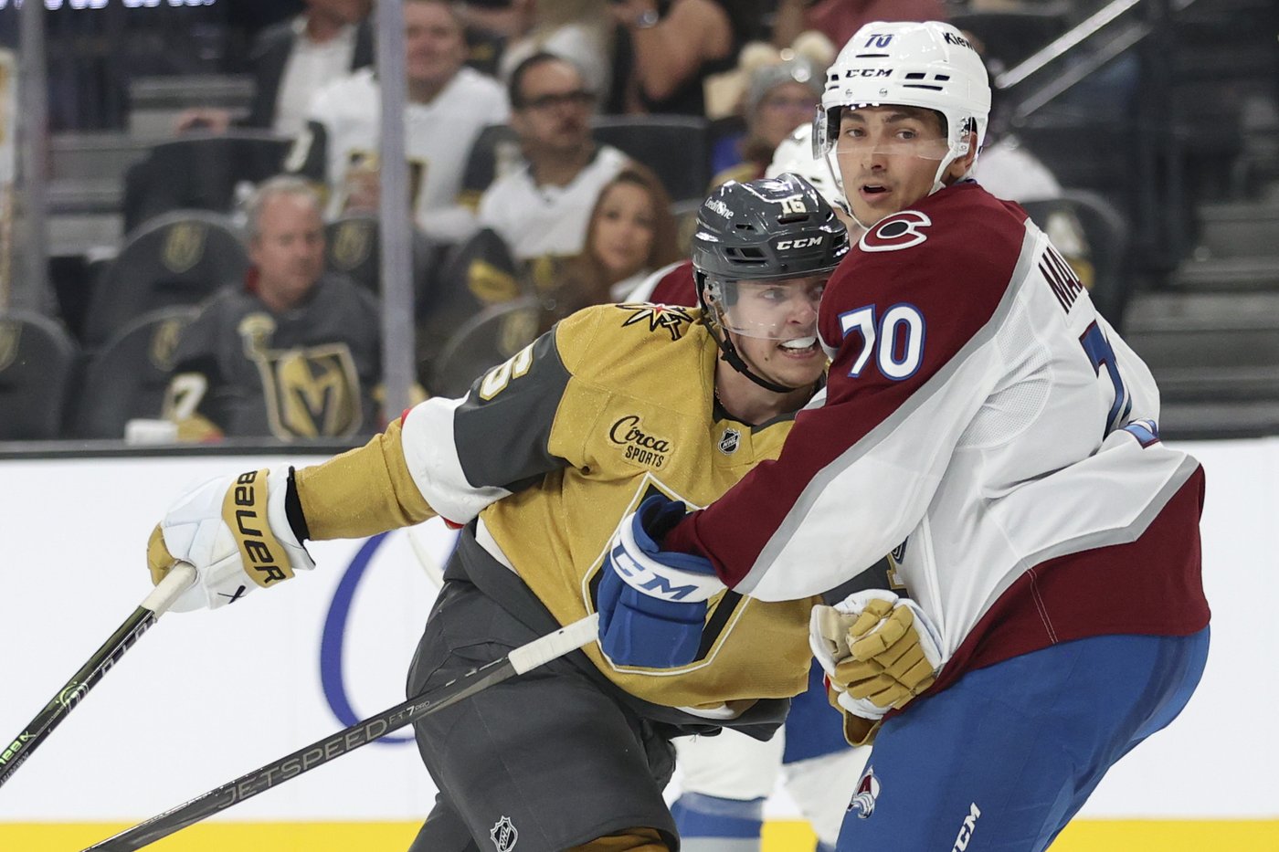 Barbashev, Stone and Olofsson each score two, Golden Knights top Avalanche 8-4 in season-opener | iNFOnews.ca Barbashev, Stone and Olofsson each score two, Golden Knights top Avalanche 8-4 in season-opener | iNFOnews.ca
