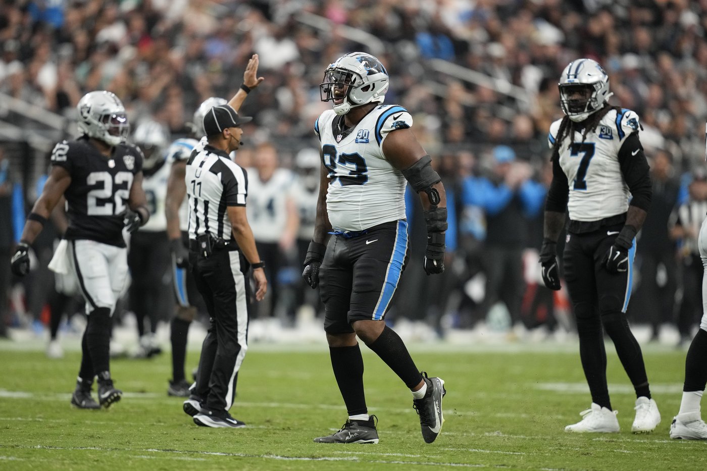 Andy Dalton passes for 319 yards and 3 TDs to lead Panthers past Raiders 36-22 for first win | iNFOnews.ca Andy Dalton passes for 319 yards and 3 TDs to lead Panthers past Raiders 36-22 for first win | iNFOnews.ca