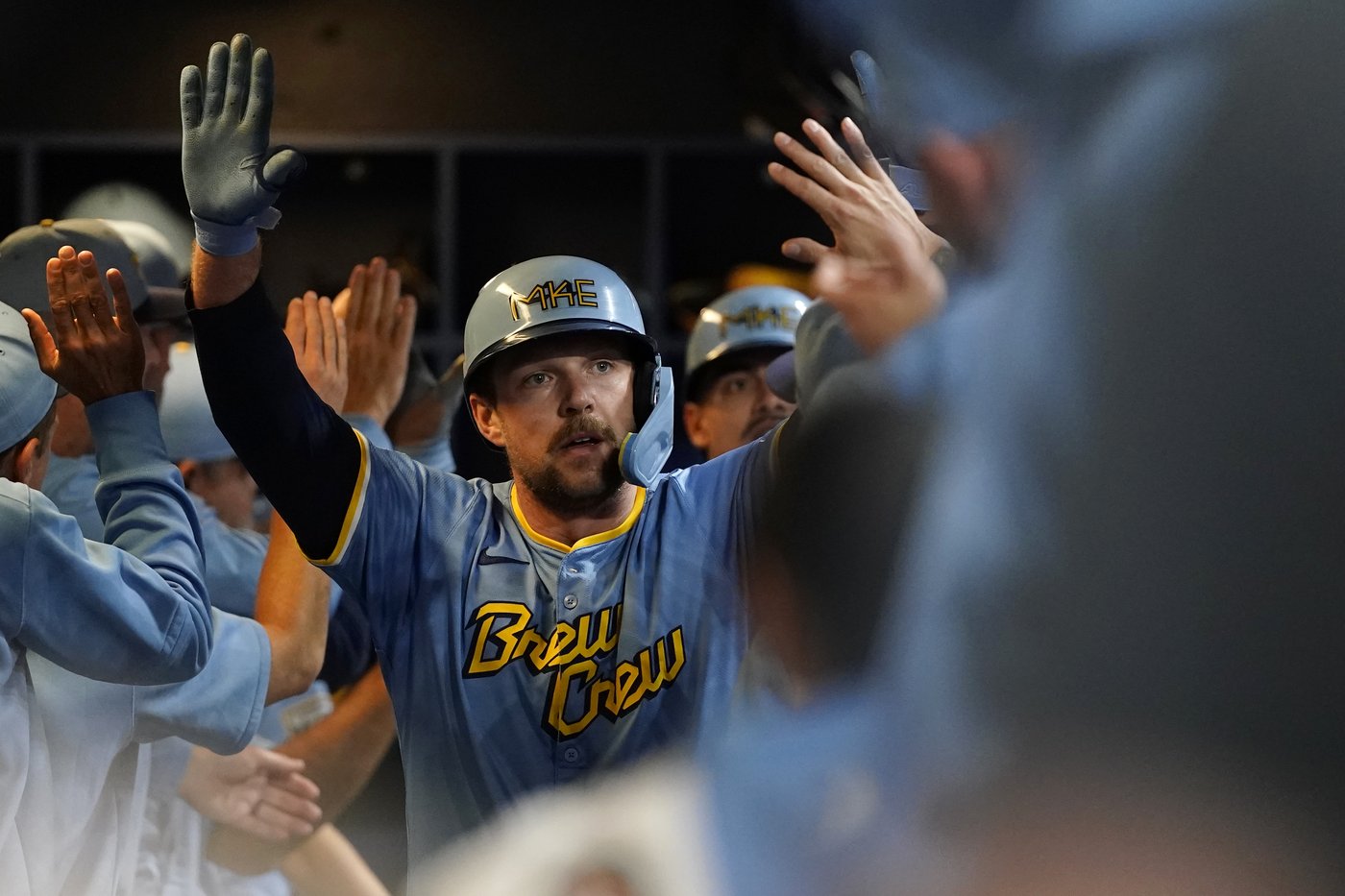Hoskins' grand slam in 1st inning sparks Brewers to 8-4 victory over Mets | iNFOnews.ca Hoskins' grand slam in 1st inning sparks Brewers to 8-4 victory over Mets | iNFOnews.ca