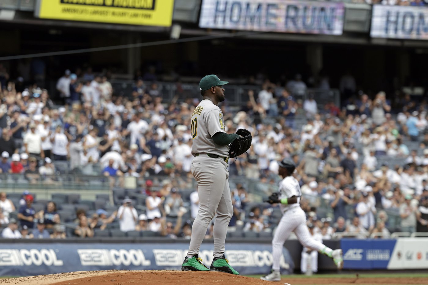 Judge homers twice to reach 30, Chisholm has 4 RBIs, Stroman wins in return as Yanks beat A's 12-5 | iNFOnews.ca Judge homers twice to reach 30, Chisholm has 4 RBIs, Stroman wins in return as Yanks beat A's 12-5 | iNFOnews.ca