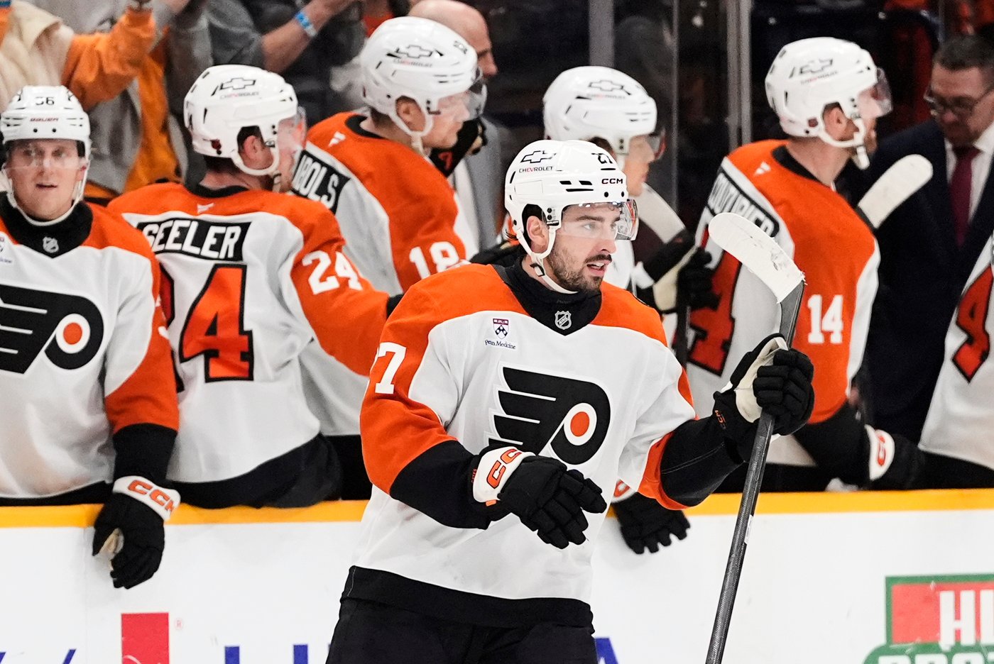 Konecny and Vladar lead Flyers to 3-1 win over Predators | iNFOnews.ca Konecny and Vladar lead Flyers to 3-1 win over Predators | iNFOnews.ca