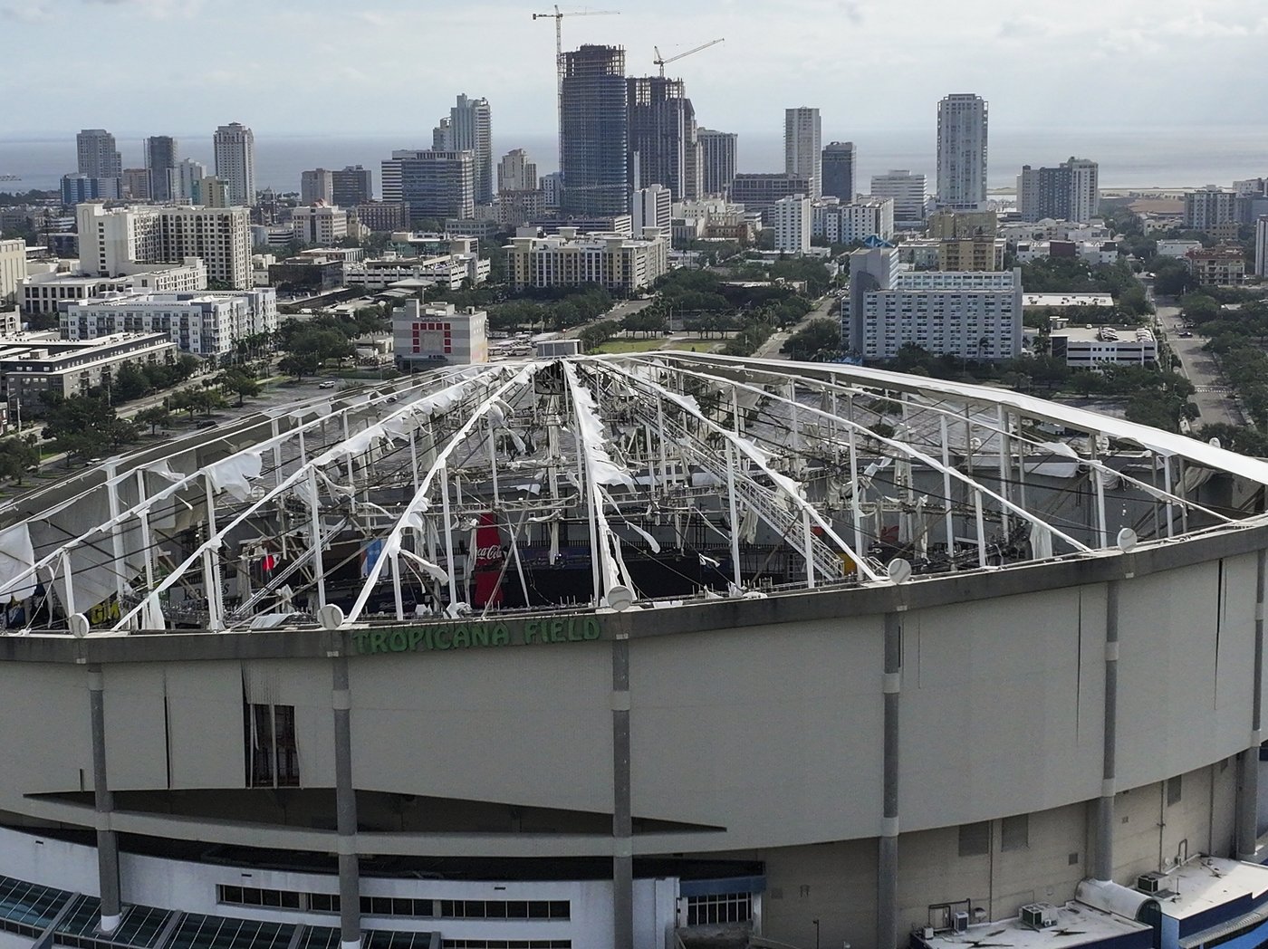 Tropicana Field shredded by Hurricane Milton is the latest sports venue damaged by weather | iNFOnews.ca Tropicana Field shredded by Hurricane Milton is the latest sports venue damaged by weather | iNFOnews.ca