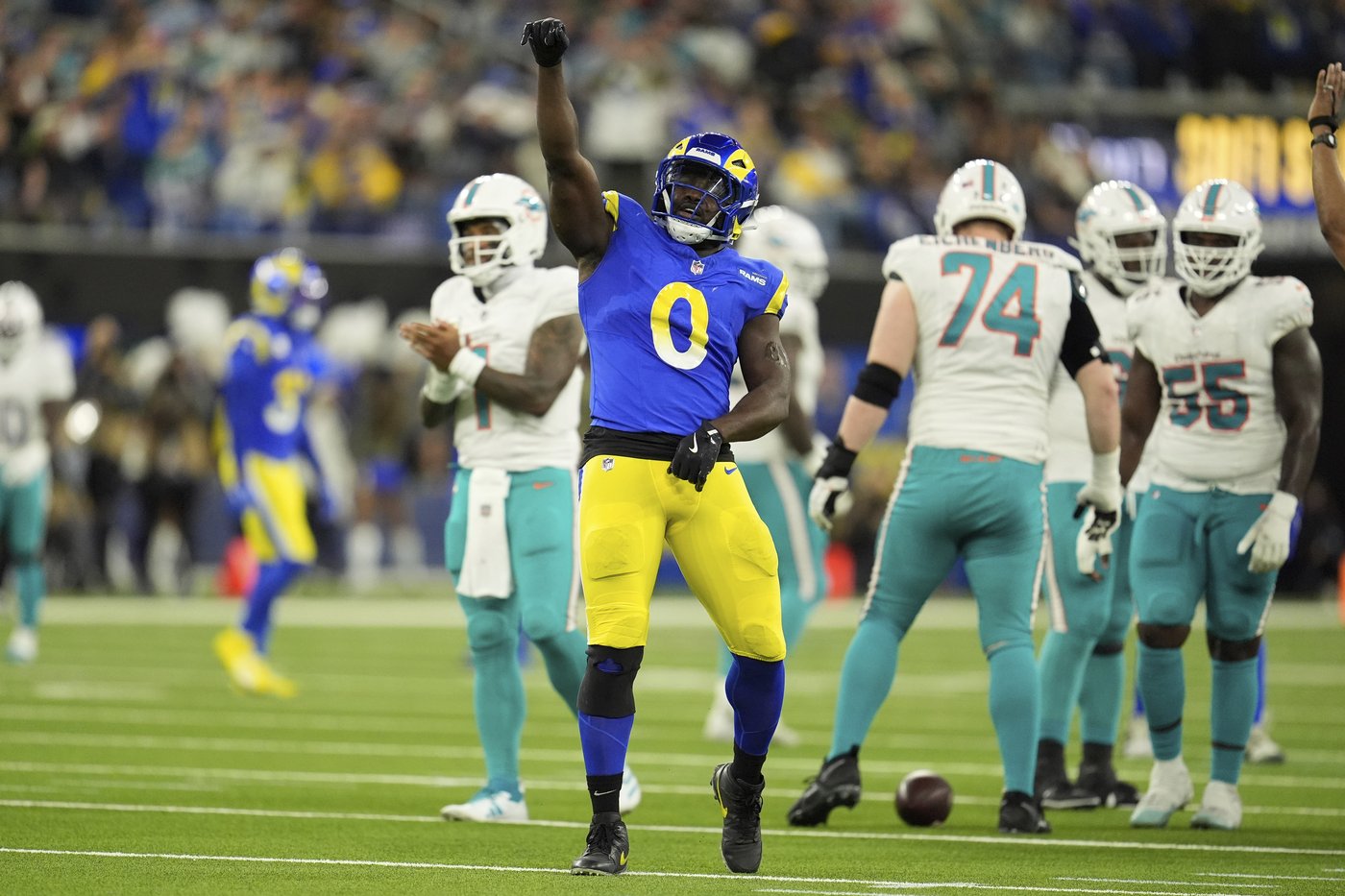 One Rams D-lineman wins a rookie of the month award, and another is revealed on 'The Masked Singer' | iNFOnews.ca