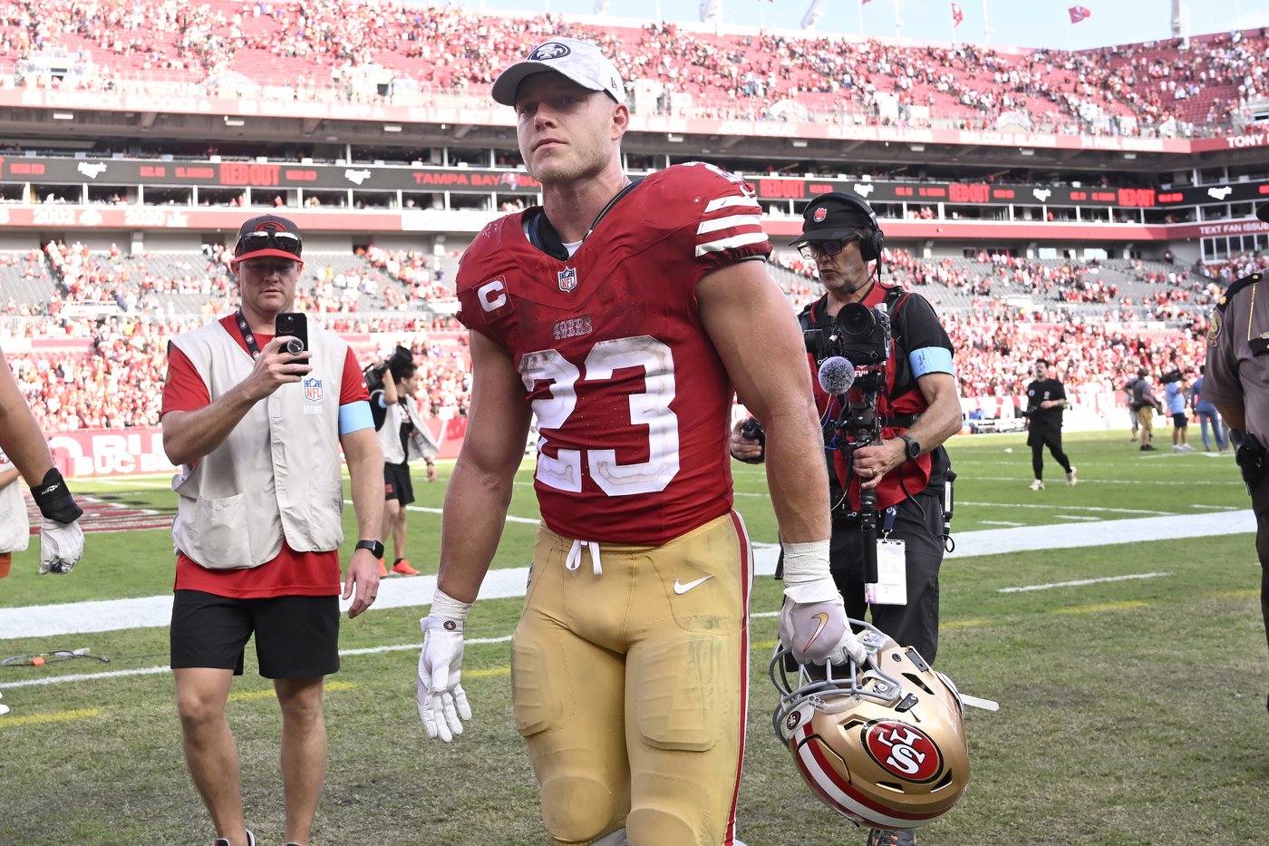 Christian McCaffrey happy to be back on field and making plays to help 49ers win in his season debut | iNFOnews.ca Christian McCaffrey happy to be back on field and making plays to help 49ers win in his season debut | iNFOnews.ca