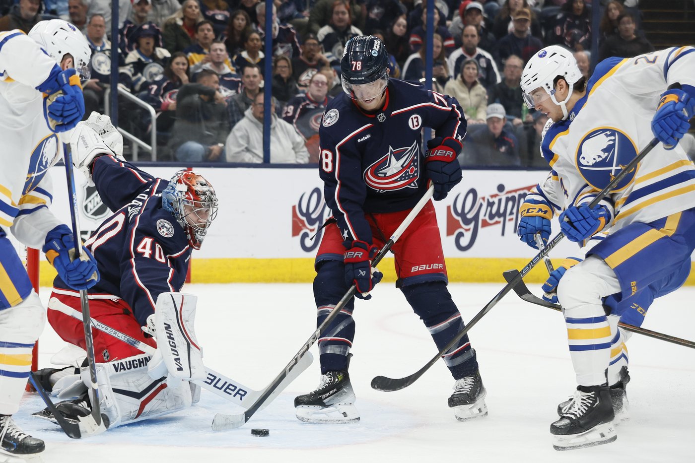 Tarasov stops 20 shots and Blue Jackets use balanced scoring in a 6-4 victory over the Sabres | iNFOnews.ca