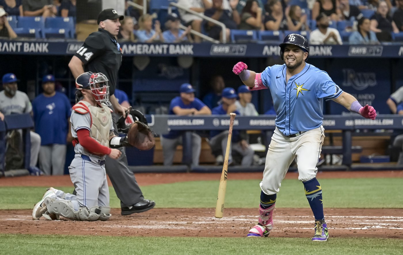 Aranda homers in a third straight game and the Rays beat the Blue Jays 4-3 for a 3-game sweep | iNFOnews.ca