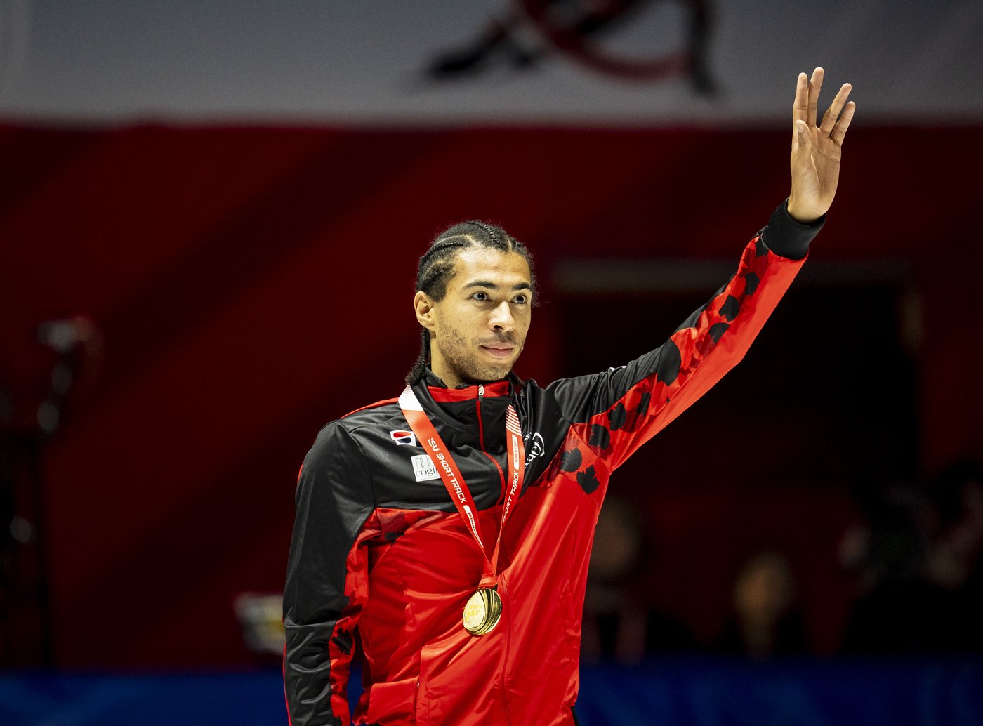 Canada's Dandjinou races to gold in two events at short-track speedskating event | iNFOnews.ca
