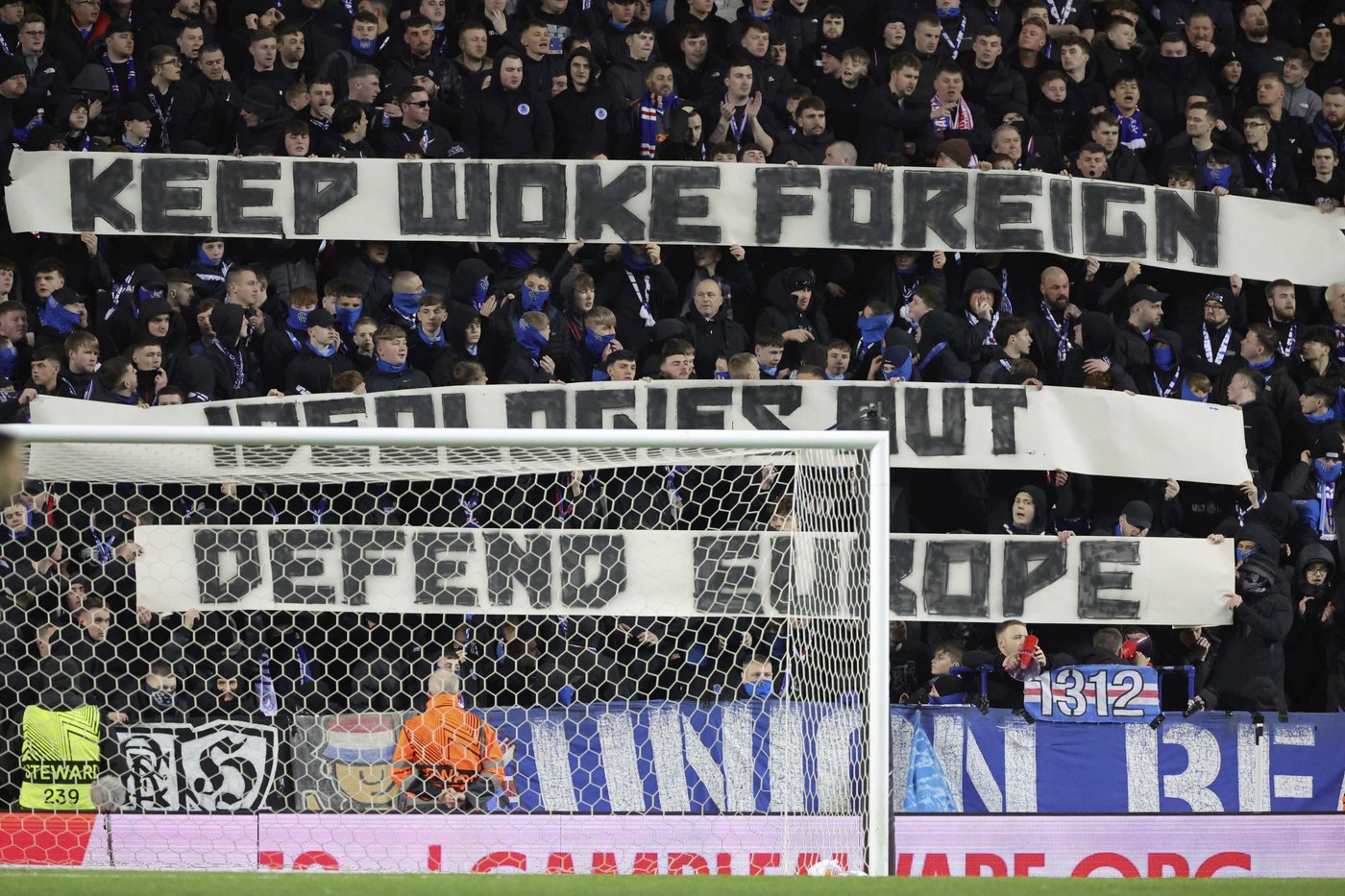After anti-woke stadium banner Rangers condemns fans and faces UEFA sanctions | iNFOnews.ca