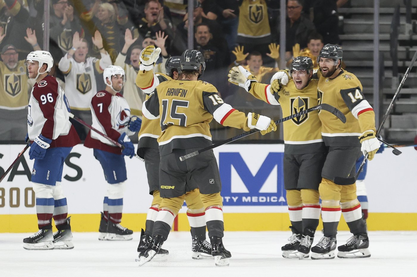 Barbashev, Stone and Olofsson each score two, Golden Knights top Avalanche 8-4 in season-opener | iNFOnews.ca Barbashev, Stone and Olofsson each score two, Golden Knights top Avalanche 8-4 in season-opener | iNFOnews.ca