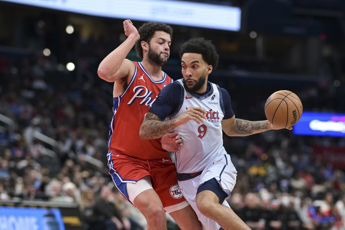 Dowtin scores a career-high 30 points and 76ers snap 12-game skid with 122-103 win over Wizards | iNFOnews.ca Dowtin scores a career-high 30 points and 76ers snap 12-game skid with 122-103 win over Wizards | iNFOnews.ca