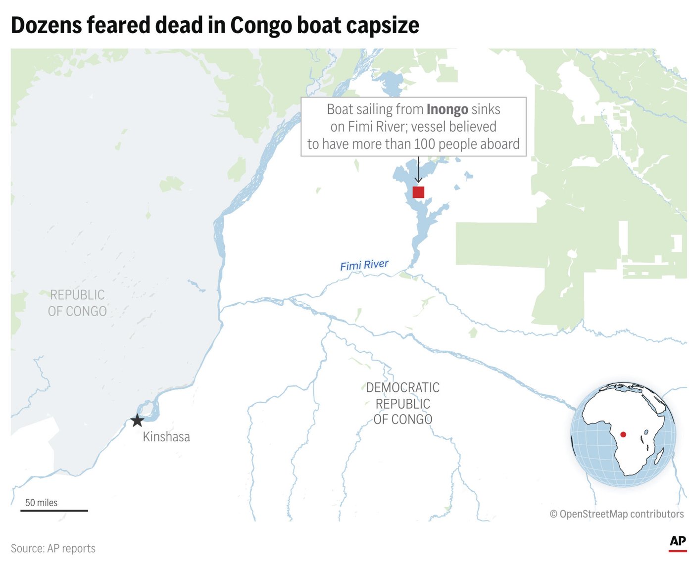 At least 25 are killed and dozens are missing after an overcrowded boat capsizes in Congo | iNFOnews.ca At least 25 are killed and dozens are missing after an overcrowded boat capsizes in Congo | iNFOnews.ca