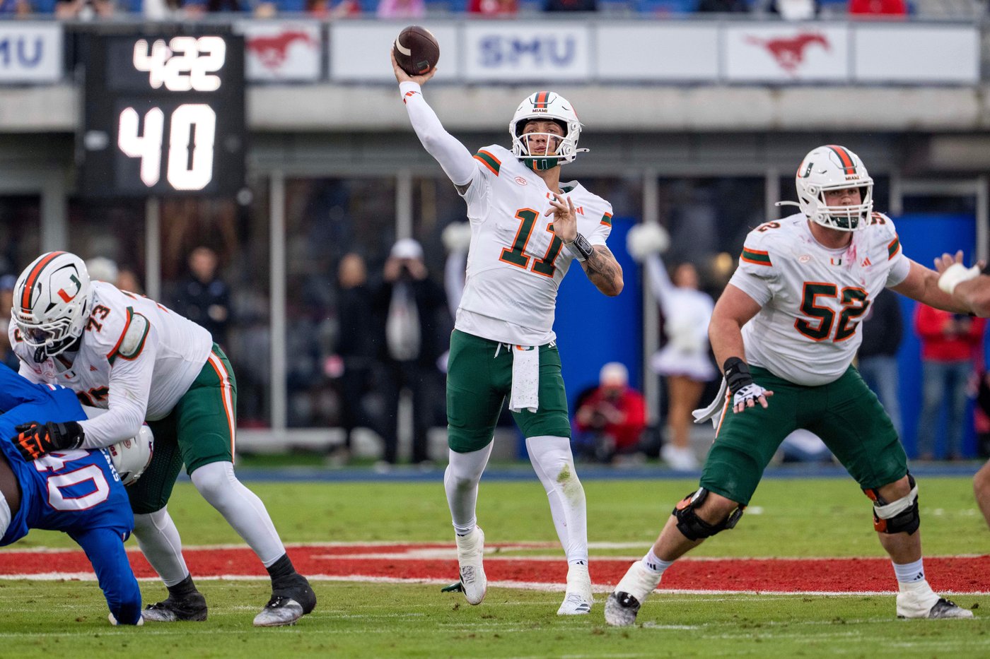 No. 10 Miami's margin for error is gone after critical mistakes in 26-20 OT loss to SMU | iNFOnews.ca No. 10 Miami's margin for error is gone after critical mistakes in 26-20 OT loss to SMU | iNFOnews.ca
