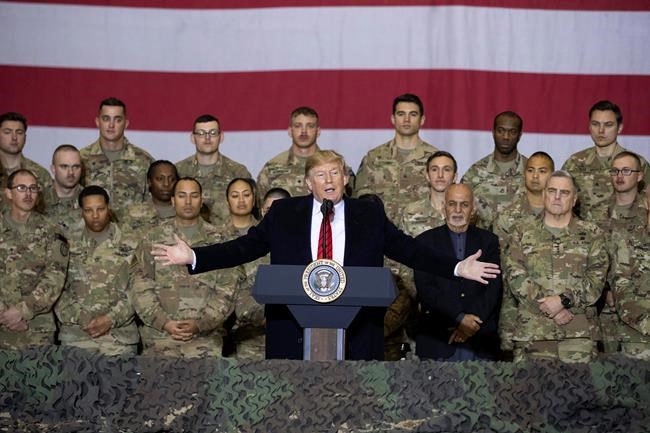 Trump thanks troops in Afghanistan, says Taliban want a deal | iNFOnews.ca CP1157511731