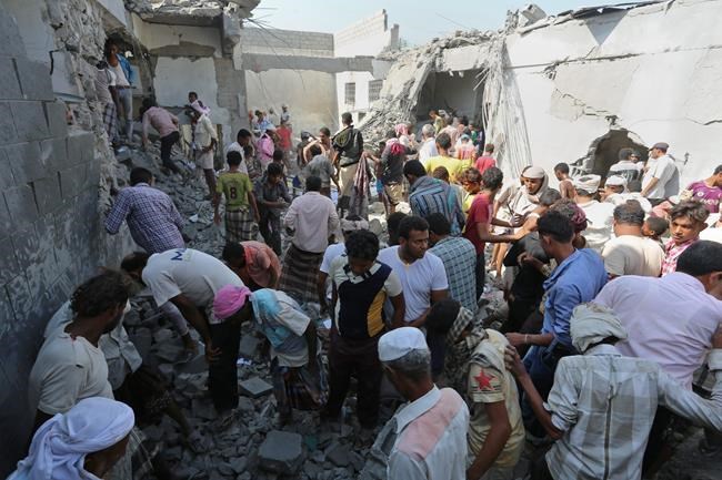 Yemeni officials: Death toll in Saudi-led airstrike hits 58 | iNFOnews.ca CP1970680224