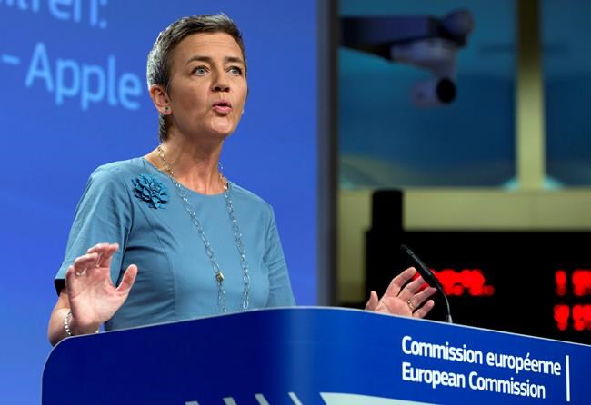 The Latest: US criticizes EU ruling on Apple as 'unfair' | iNFOnews.ca