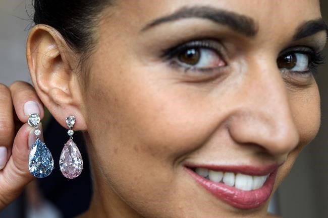 Sotheby's sells pink, blue diamond earrings for about $51M | iNFOnews.ca Sotheby's sells pink, blue diamond earrings for about $51M | iNFOnews.ca