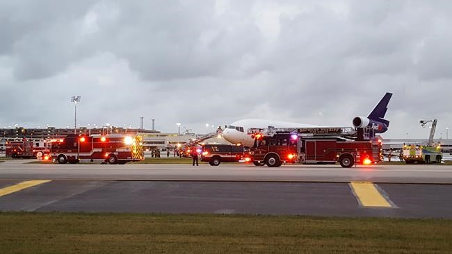 FedEx plane catches fire at Florida airport; no injuries | iNFOnews.ca