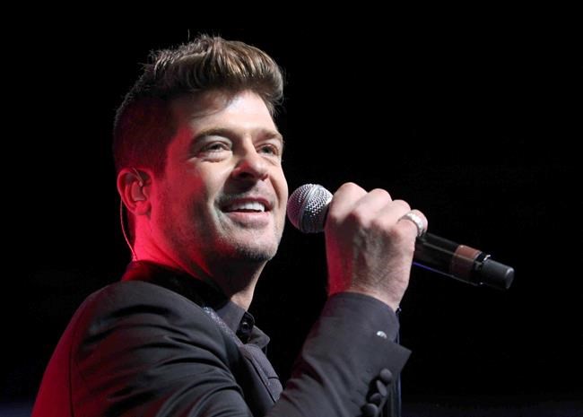 Judge restricts Robin Thicke's contact with his son, ex-wife | iNFOnews.ca