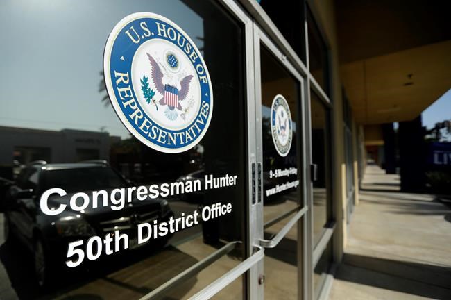The Latest: Rep. Duncan Hunter says he's eager for trial | iNFOnews.ca CP1158348653