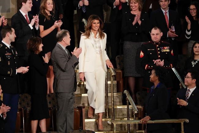 First lady Melania Trump dons Dior for State of the Union | iNFOnews.ca