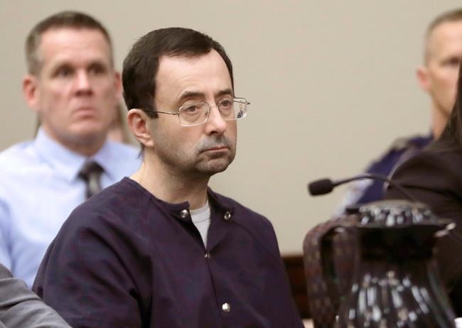 The Latest: Nassar lawyers say he was assaulted in prison | iNFOnews.ca