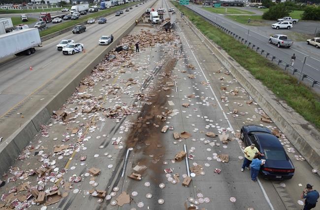 It's Not Delivery. It's DiGiorno Pizza spilled on interstate | iNFOnews.ca CP1174012371