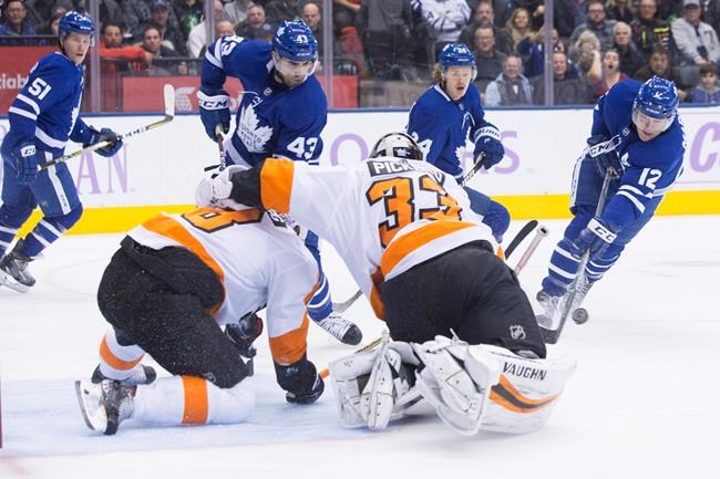 Johnsson has first-period hat trick, Sparks makes 35 stops as Leafs thump Flyers | iNFOnews.ca