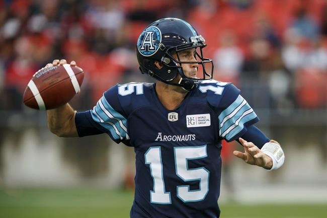 Franklin steps in after Ray taken out of Argonauts' 41-7 loss to Stampeders | iNFOnews.ca Franklin steps in after Ray taken out of Argonauts' 41-7 loss to Stampeders | iNFOnews.ca