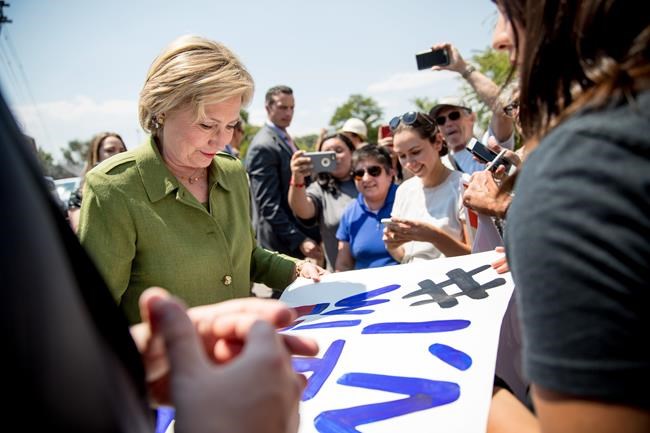 Clinton hits Trump for profiting off foreign labour | iNFOnews.ca